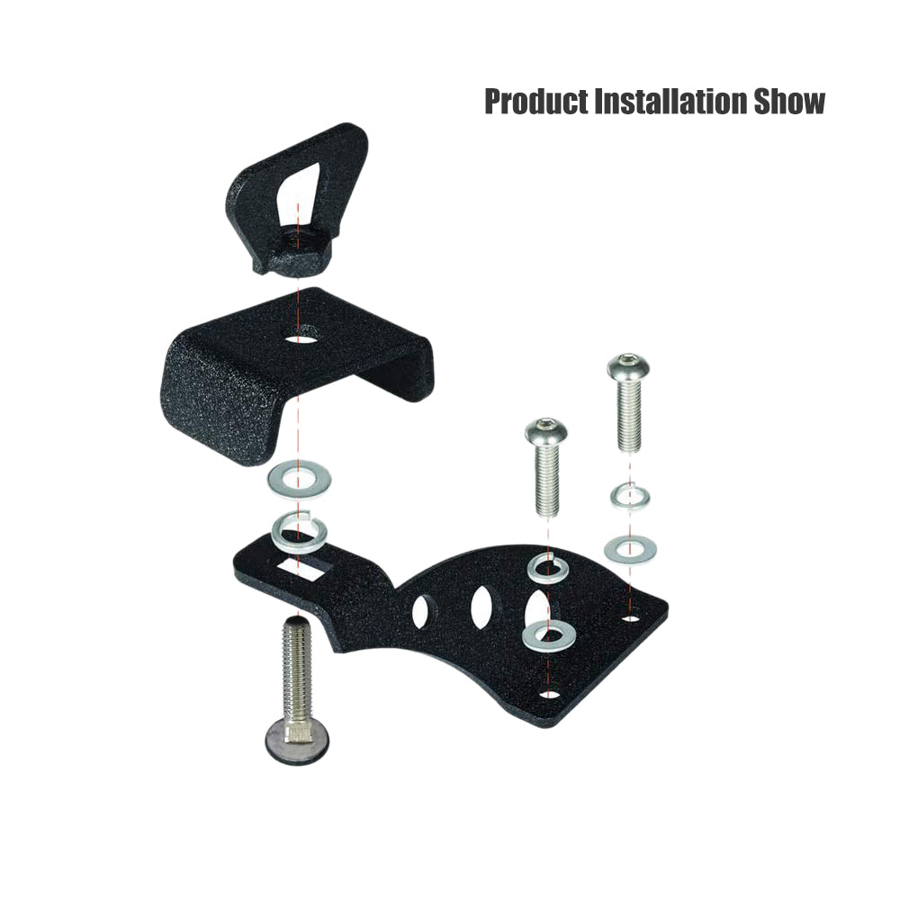 Staffa Supporto Per Jack Hi Lift Su Jeep Wrangler JK JL JT 2007-2024 - Montaggio Su Cerniera