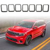 Front Grill Rings Inserts Matte Black for Jeep Grand Cherokee Trackhawk SRT 2017-2023 by XBEEK