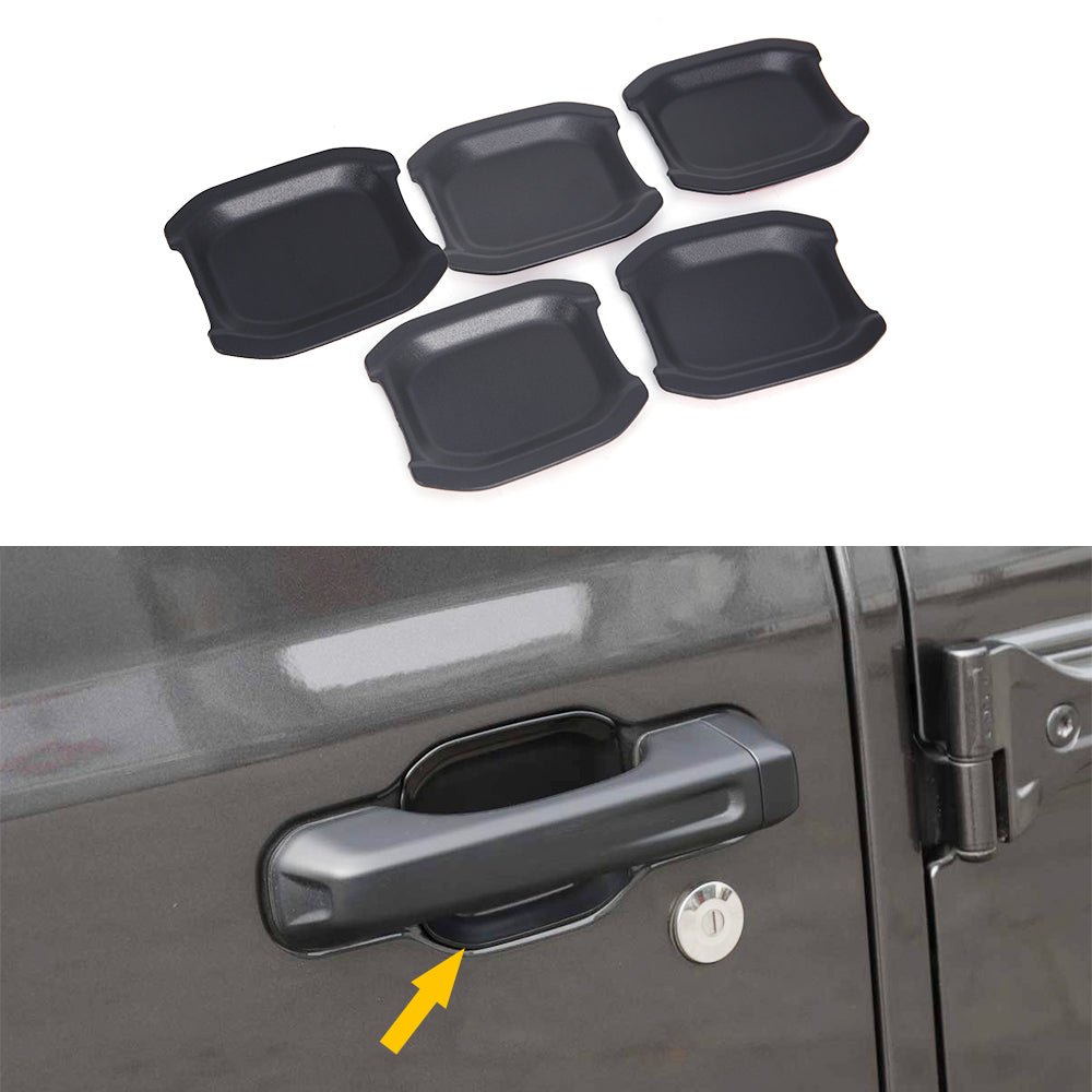 Door Handle Bowl Recess Guard Trim Cover ABS for 2018-2022 Jeep Wrangler JL 4-Door