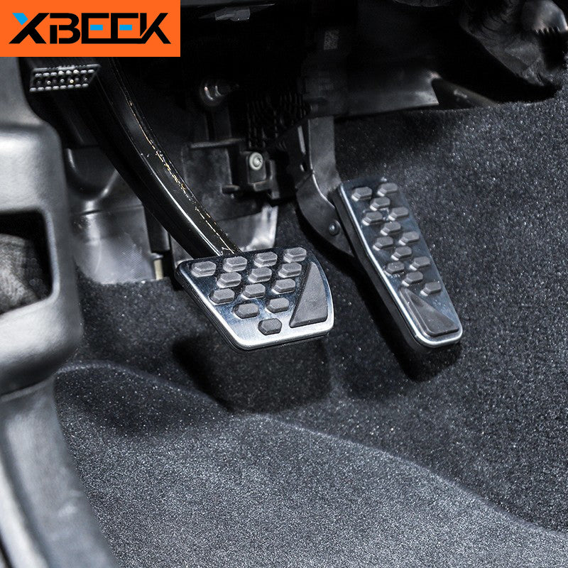 jeep wrangler pedals 2Pcs Pedals Car Accelerator Foot Brake Pedal Cover Kit for Jeep Wrangler  2018 2019 by XBEEK