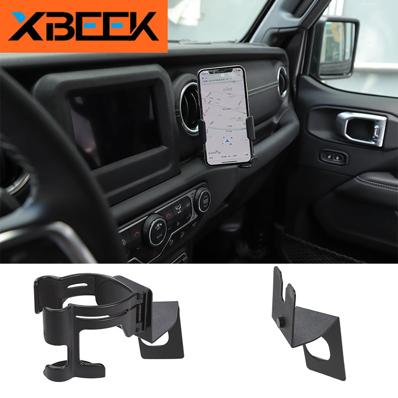 Stand Bracket Multi-function Cup Bottle Mobile Phone Holder for Jeep Wrangler JL 2018+ by XBEEK