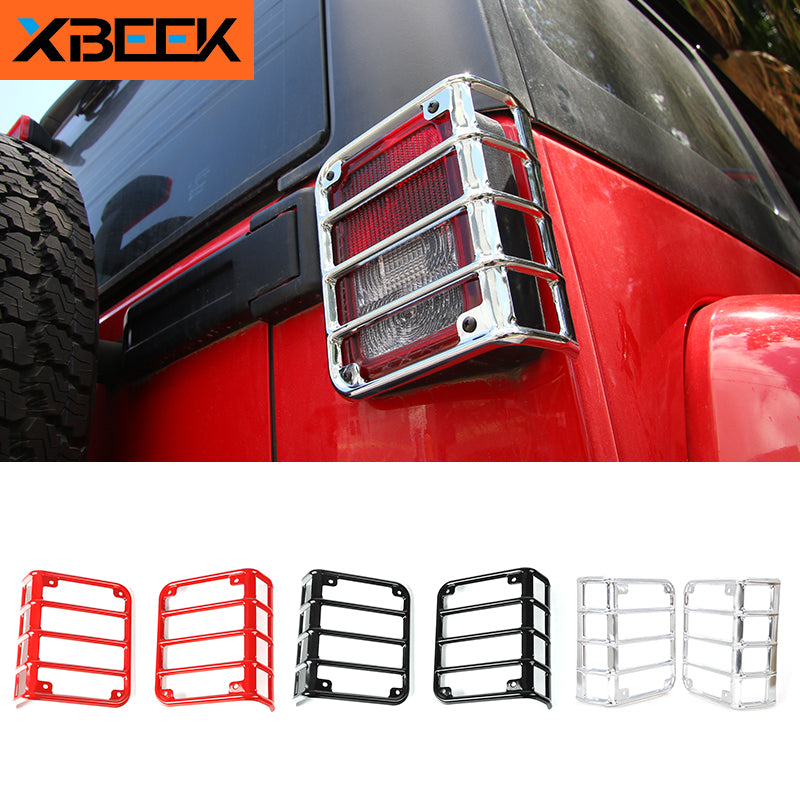 Rear Tail Lamp Cover Tail light Mount Bracket Protect Guards for Jeep Wrangler JK 2007-2018 by XBEEK