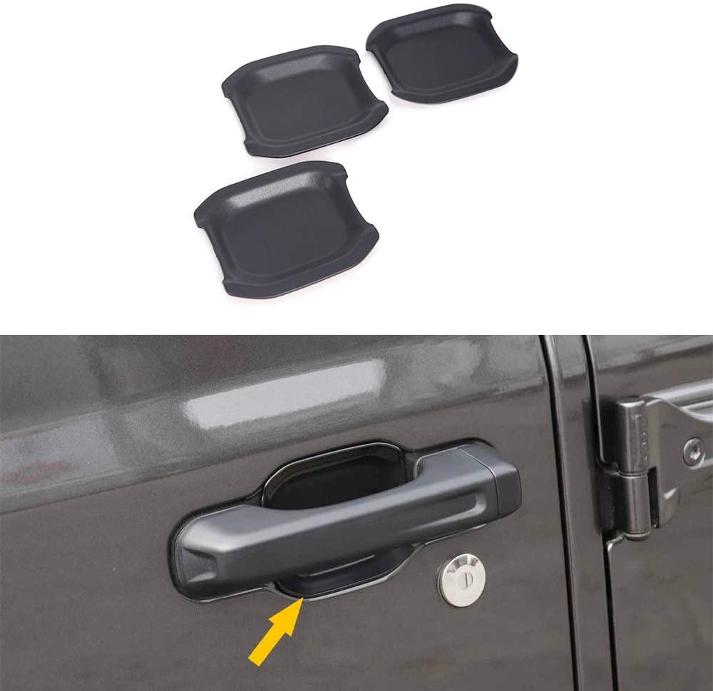 Exterior Door Handle Bowl Cover Trim Frame Decor for 2018 2022 Jeep Wrangler JL Matte Black