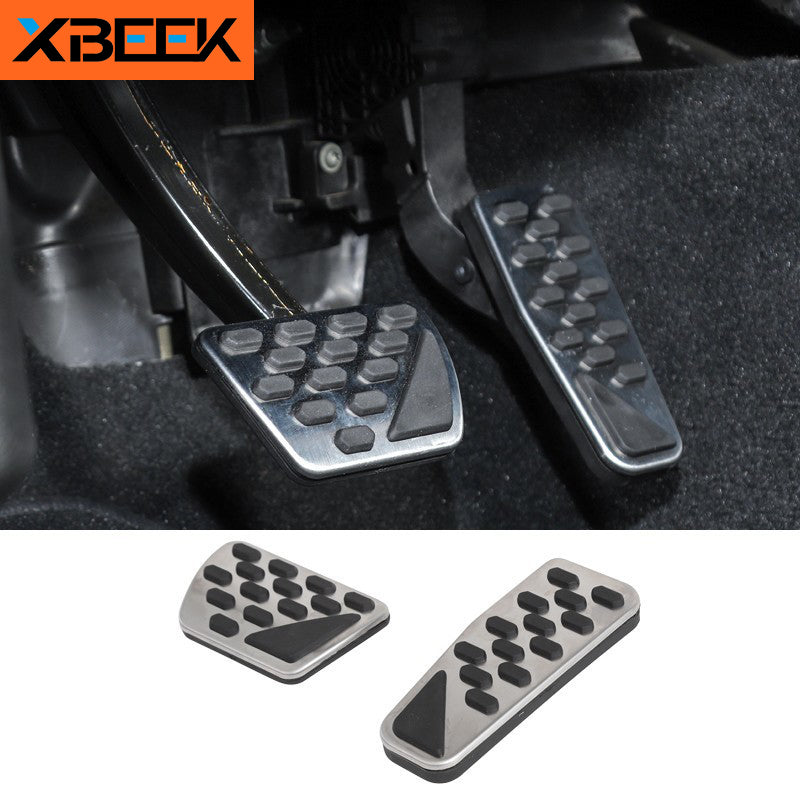 jeep wrangler pedals 2Pcs Pedals Car Accelerator Foot Brake Pedal Cover Kit for Jeep Wrangler  2018 2019 by XBEEK