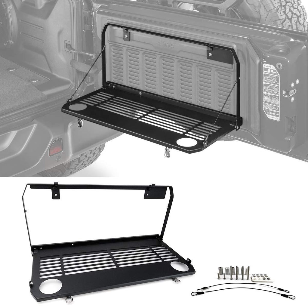 Tailgate Table Rear Door Folding Multi-Purpose Table for 2018 2019 2020 Jeep Wrangler JL by XBEEK