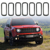 Front Grille Insert Ring Dark Gray Grill Cover Trim for Jeep 2015-2018 Renegade BU by XBEEK