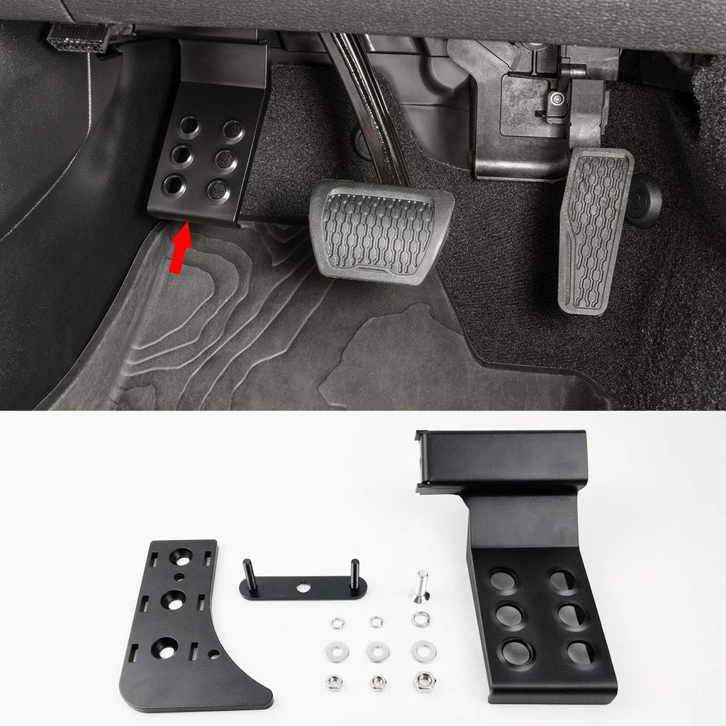jeep wrangler pedals Left Foot Rest Dead Pedal Steel Foot Pegs Kick Panel for 2018-2019 Jeep Wrangler JL by XBEEK