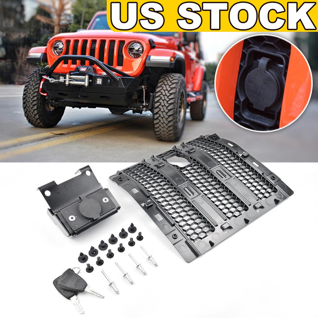 Hood Lock Anti-Theft Security Device Come with Key for 2018 2019 2020 Jeep Wrangler JL by XBEEK