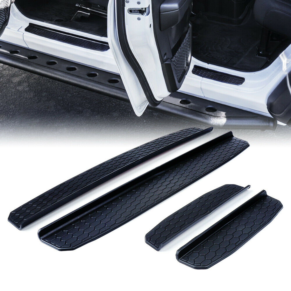 Door Sill Entry Guards Plate cover for 2018-2022 Jeep Wrangler JL 4-Door & 2020-2022 Gladiator JT by XBEEK