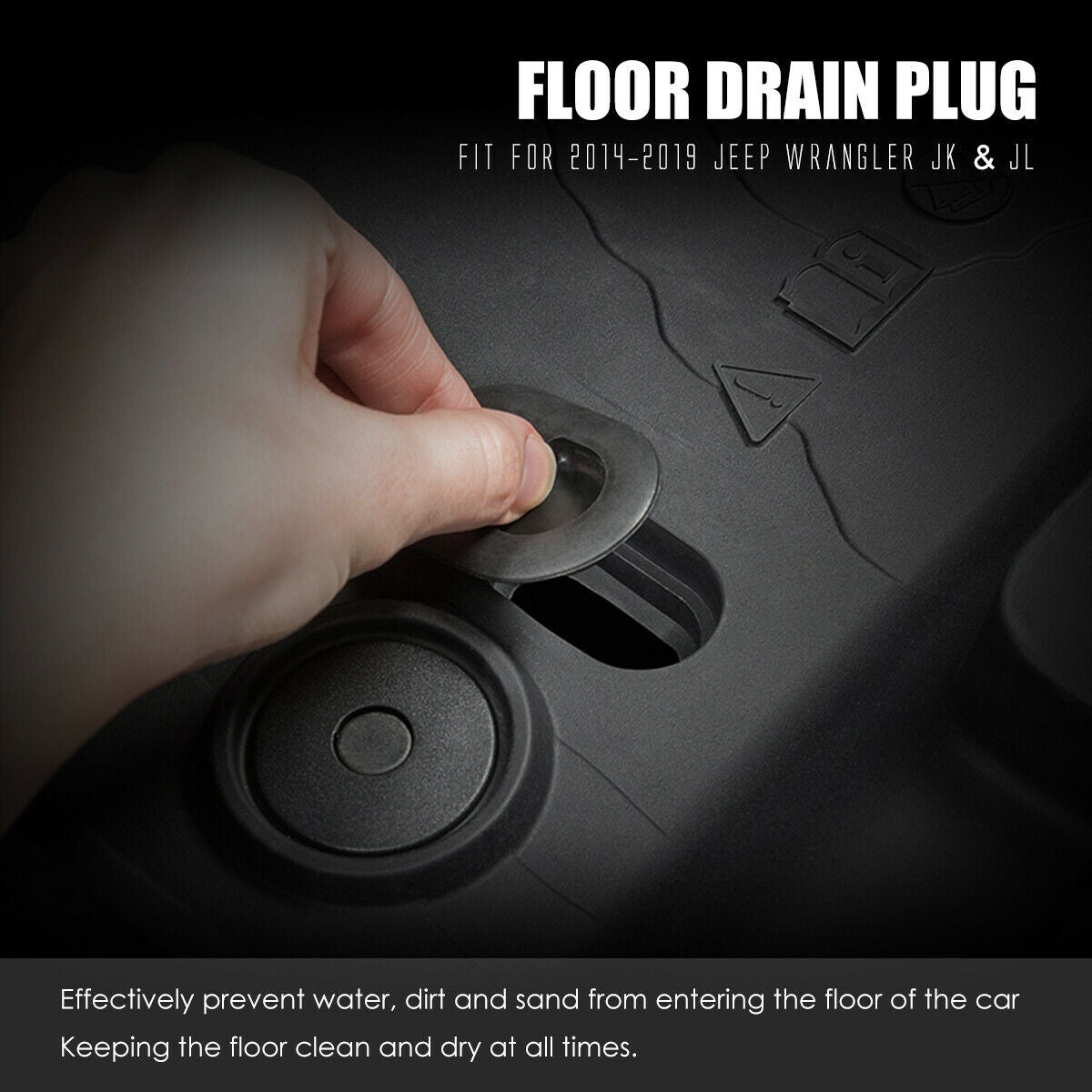 Vital All-Terrain 8-Pack Rubber Body Floor Drain Plugs For Jeep Wrangler TJ (SE, Sport, Sahara, Rubicon, X)