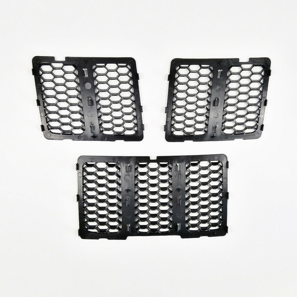 Honeycomb Mesh Grille Grill Insert Matte Black for 2014-2016 Jeep Grand Cherokee WK2 by XBEEK